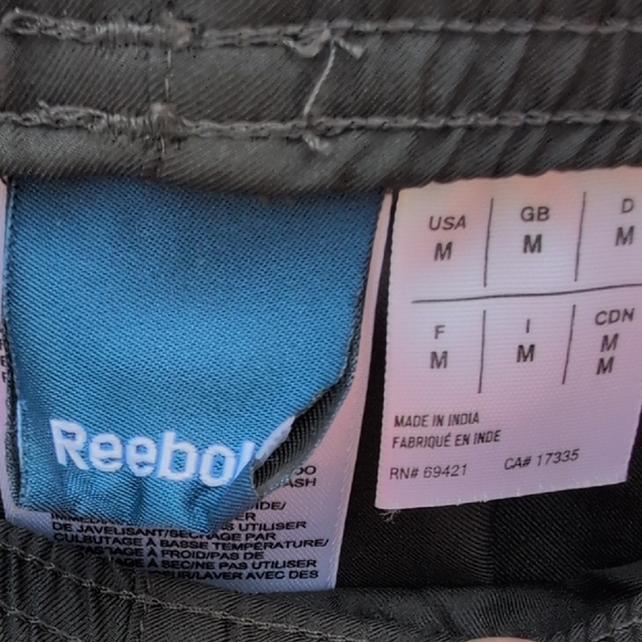 Reebok Black Pants with Pink and White Stripes - Picture 3 of 4